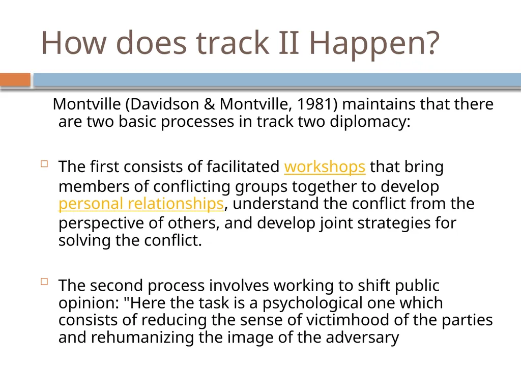 Ir312 Diplomacy Track I & Track II Diplomacy Dr. - slide 25 of 35