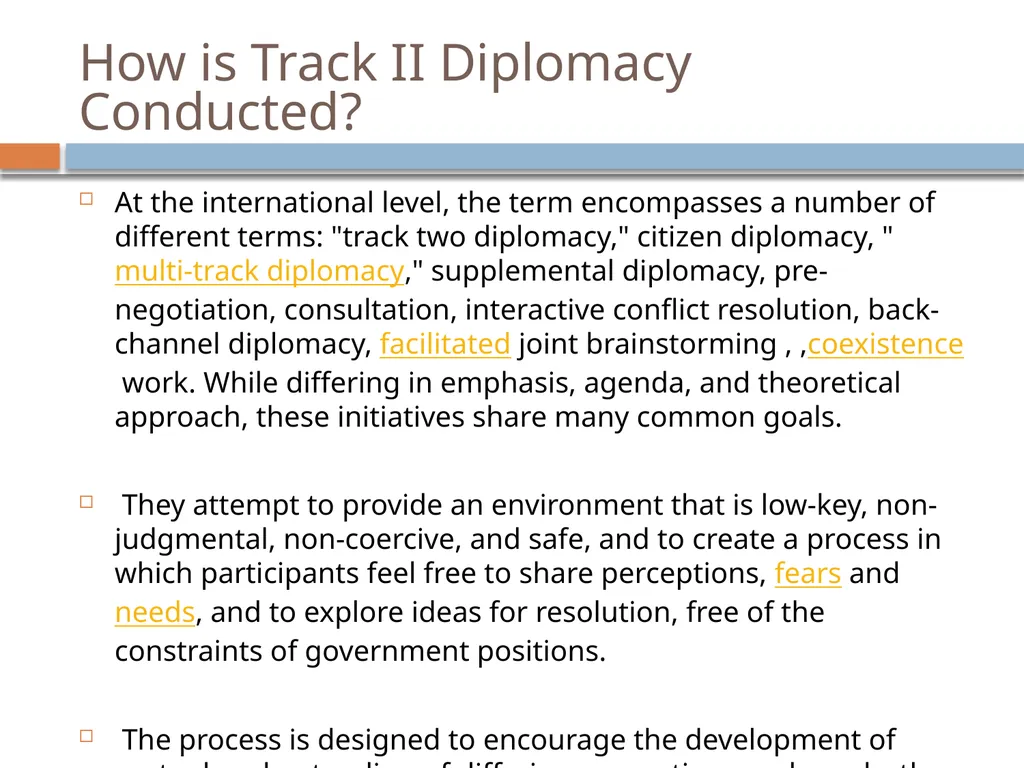 Ir312 Diplomacy Track I & Track II Diplomacy Dr. - slide 24 of 35