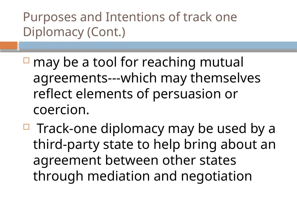 Ir312 Diplomacy Track I & Track II Diplomacy Dr. - slide 10 of 35