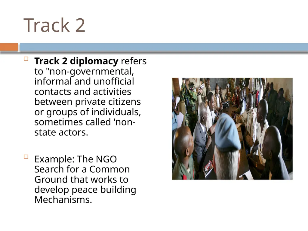 Ir312 Diplomacy Track I & Track II Diplomacy Dr. - slide 23 of 35