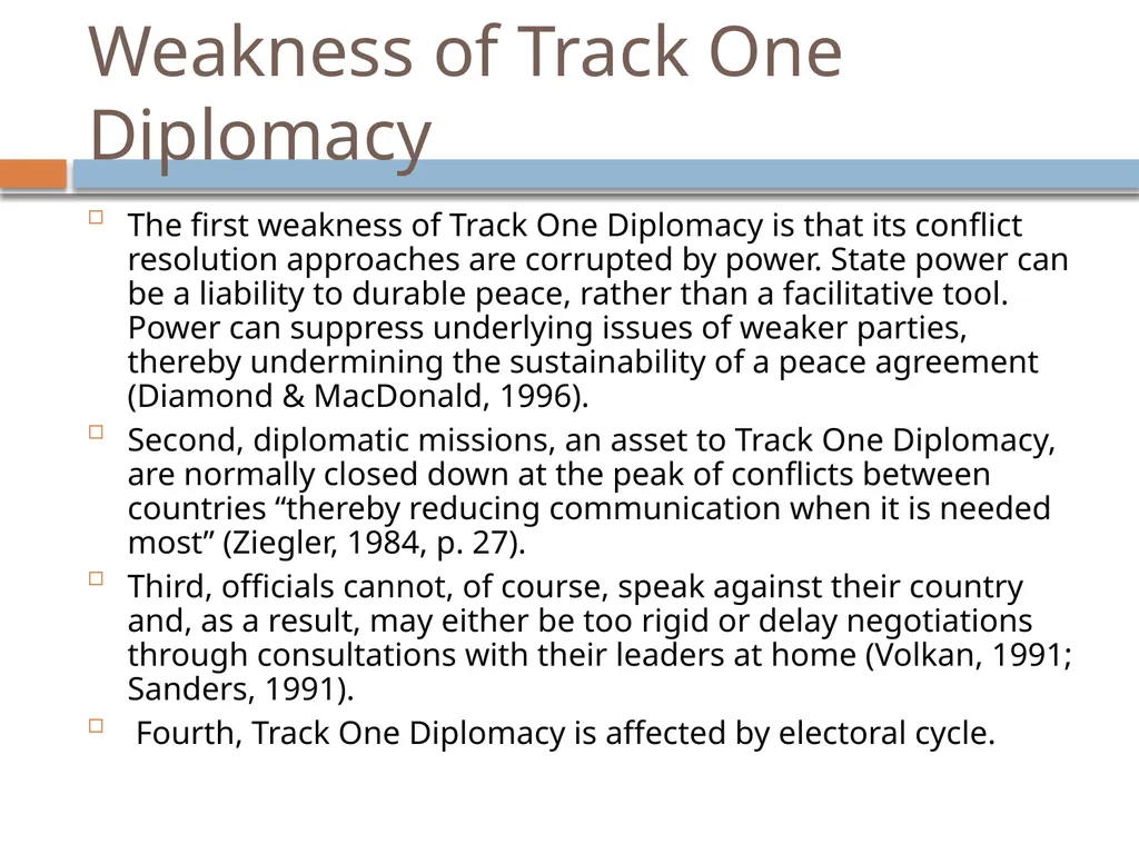 Ir312 Diplomacy Track I & Track II Diplomacy Dr. - slide 22 of 35
