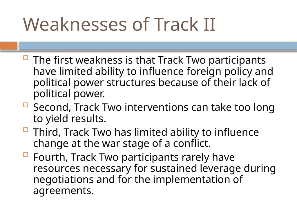 Ir312 Diplomacy Track I & Track II Diplomacy Dr. - slide 31 of 35