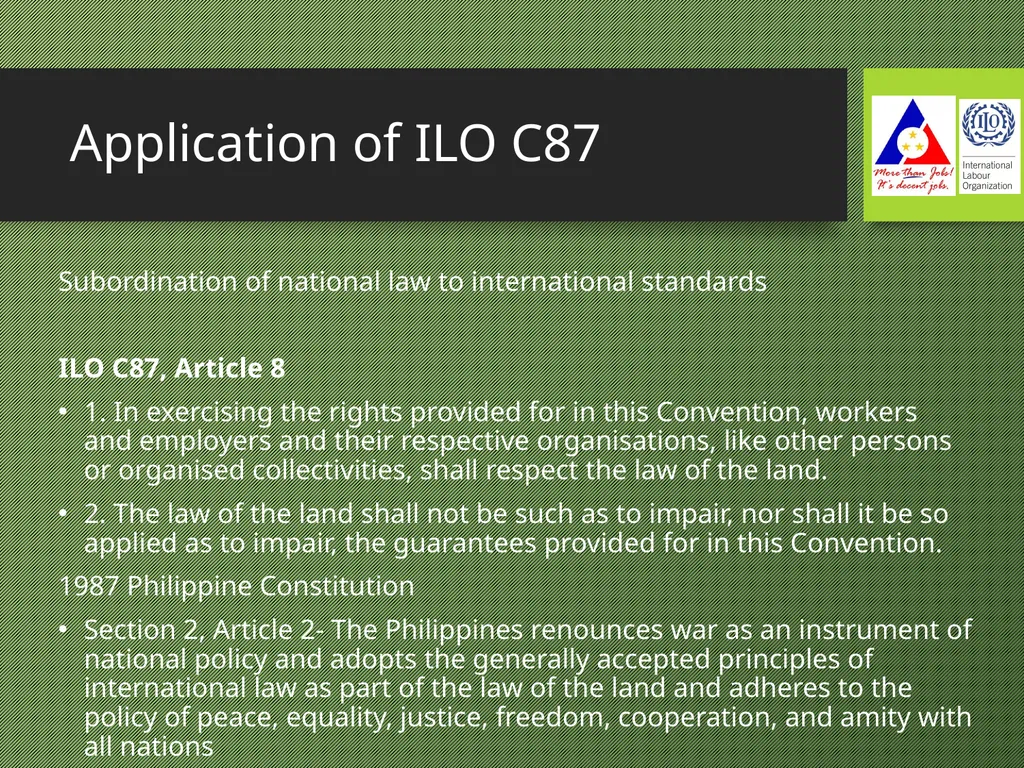 Freedom of Association Standards and Principles - slide 37 of 68