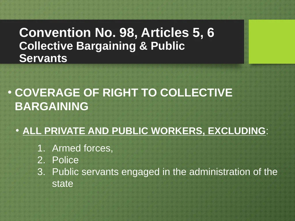 Freedom of Association Standards and Principles - slide 59 of 68