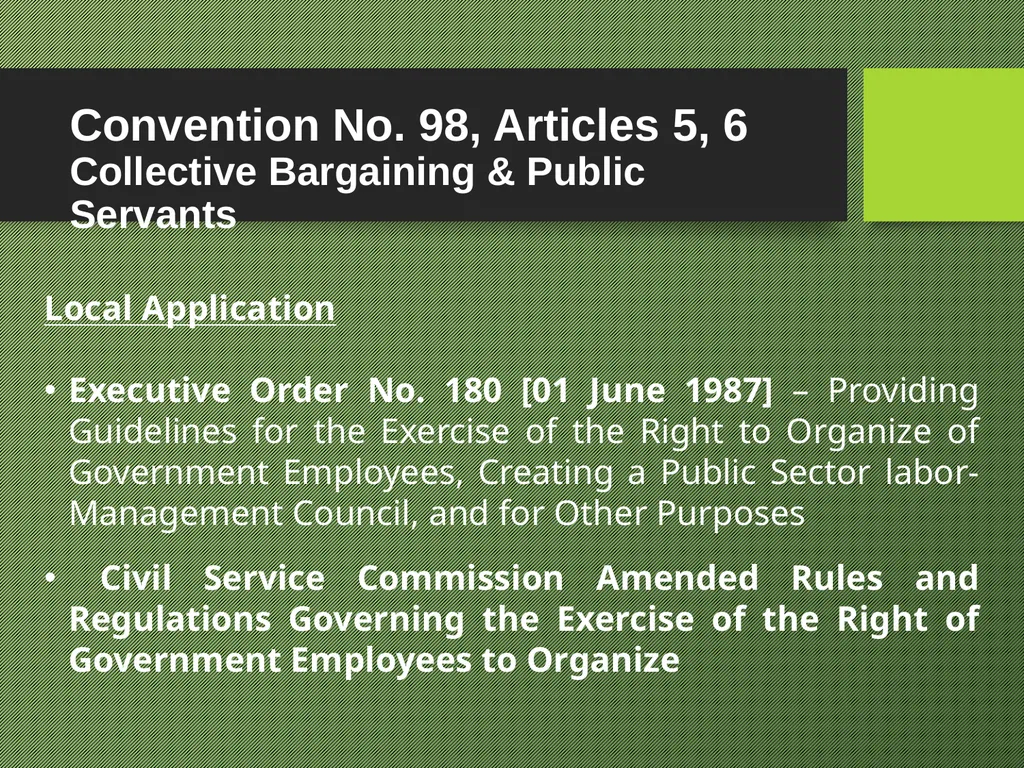 Freedom of Association Standards and Principles - slide 60 of 68