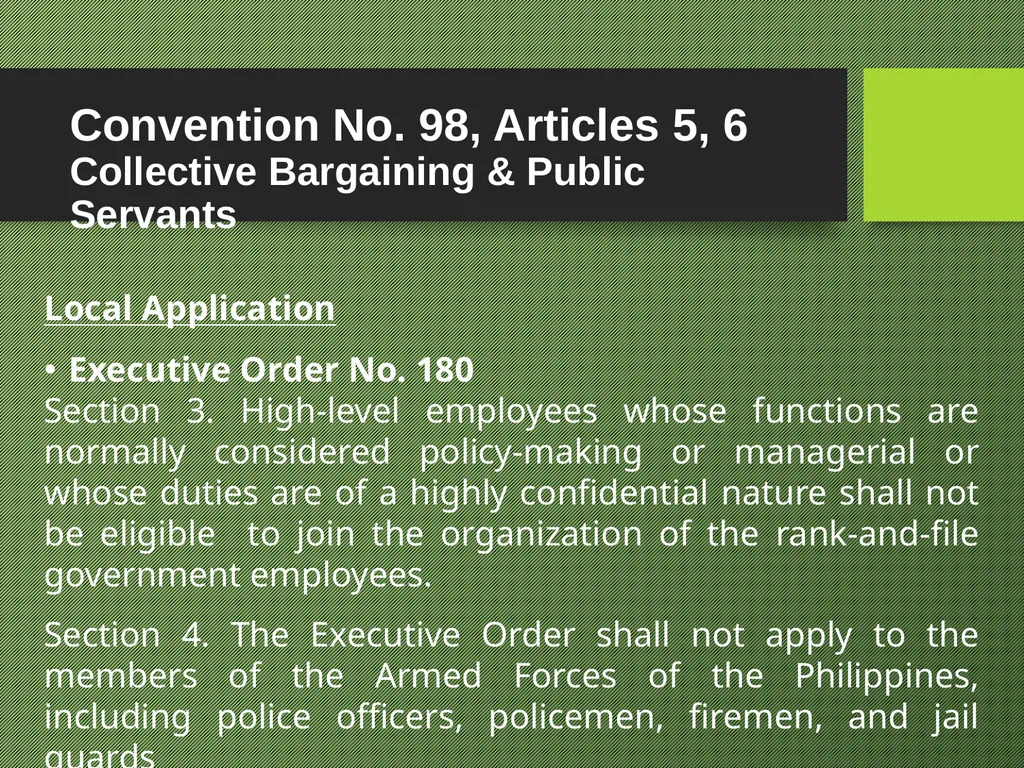 Freedom of Association Standards and Principles - slide 61 of 68