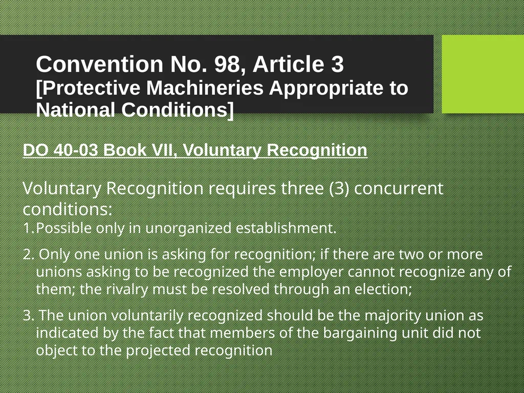 Freedom of Association Standards and Principles - slide 48 of 68