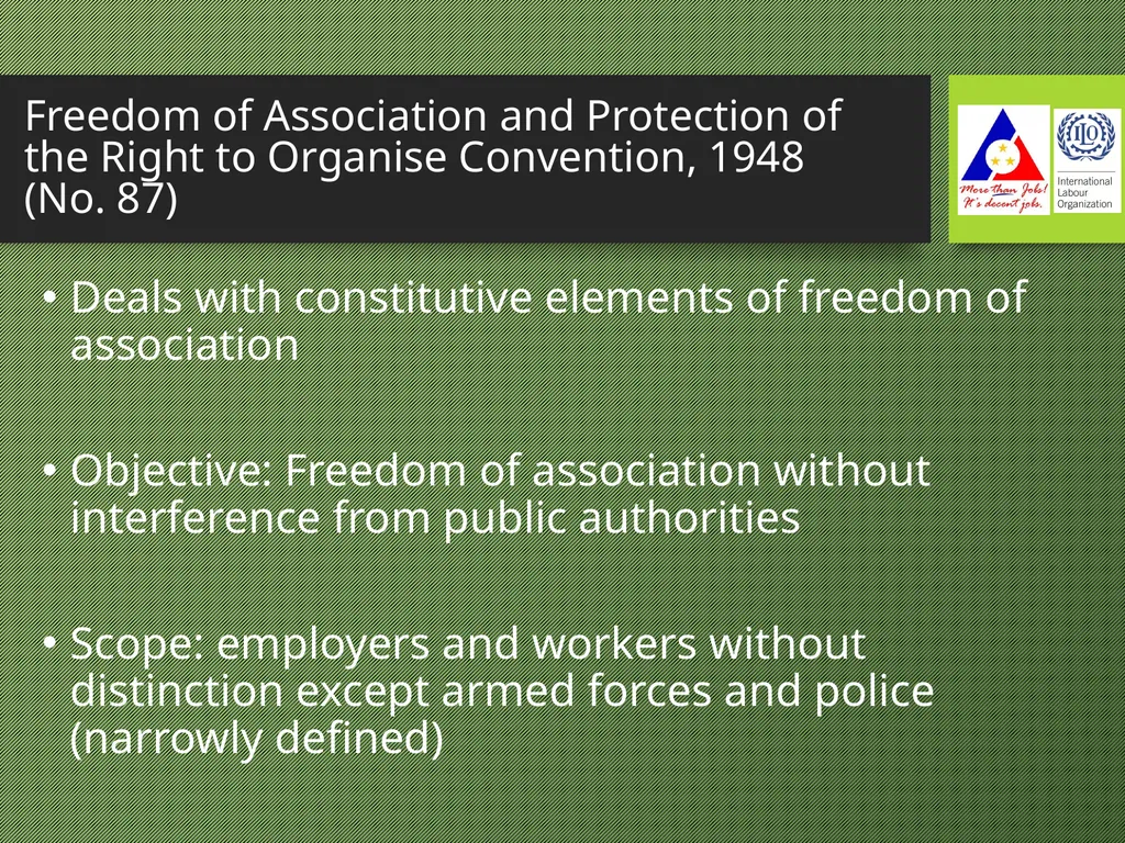 Freedom of Association Standards and Principles - slide 3 of 68