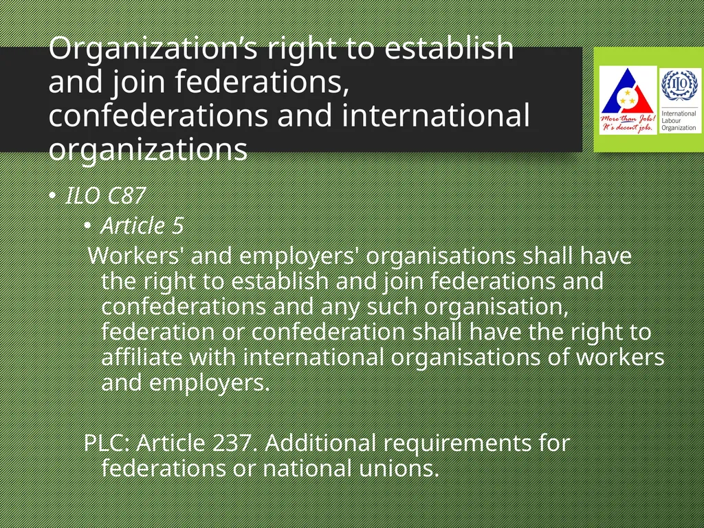 Freedom of Association Standards and Principles - slide 33 of 68