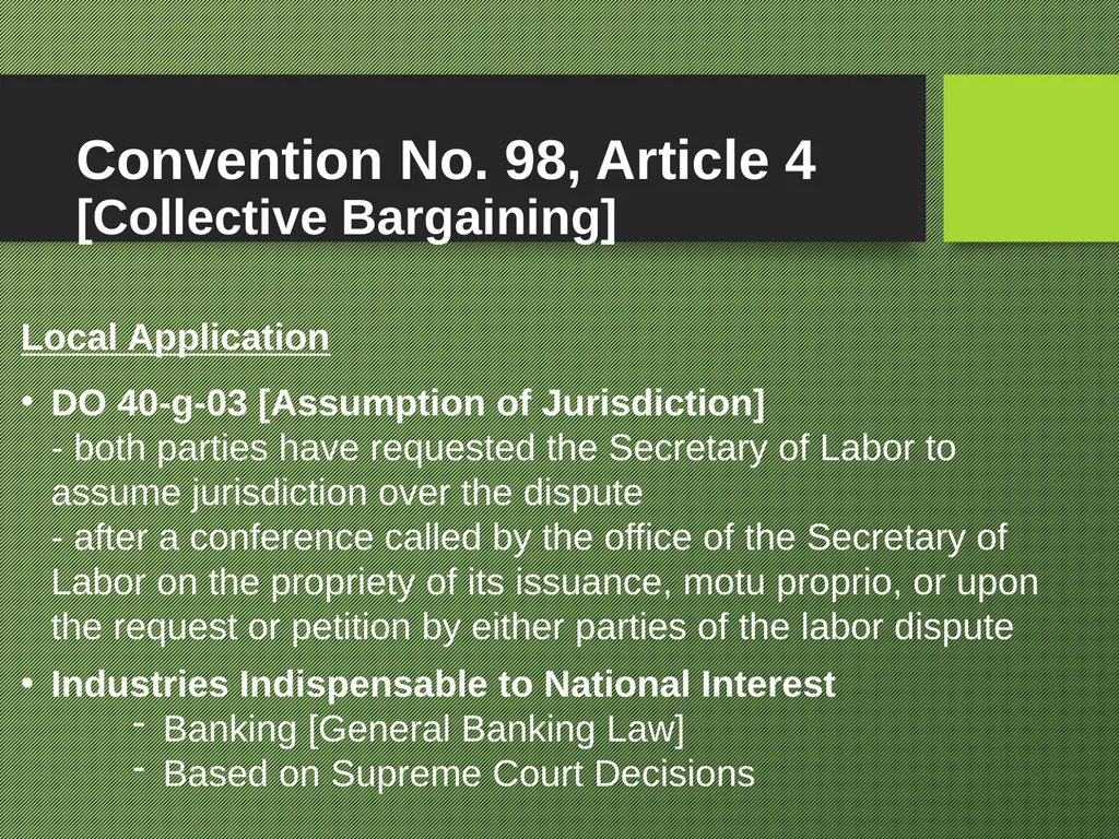 Freedom of Association Standards and Principles - slide 57 of 68