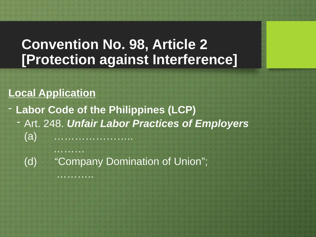 Freedom of Association Standards and Principles - slide 44 of 68