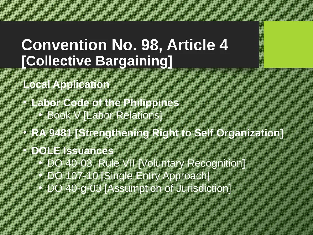 Freedom of Association Standards and Principles - slide 56 of 68