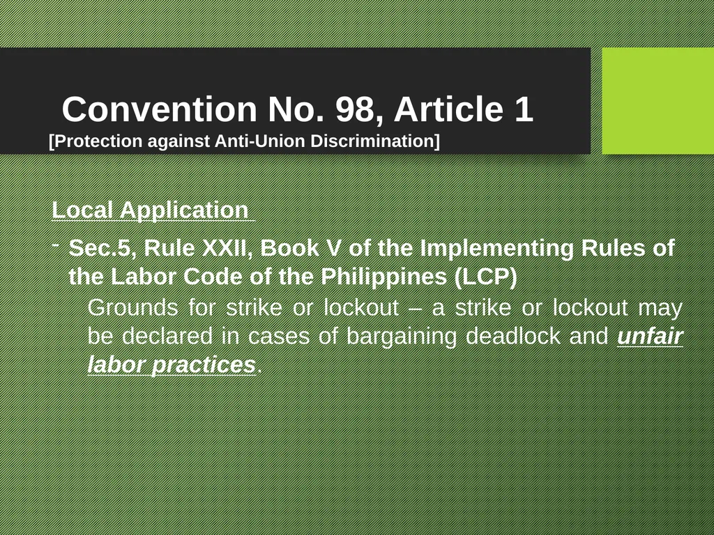 Freedom of Association Standards and Principles - slide 42 of 68