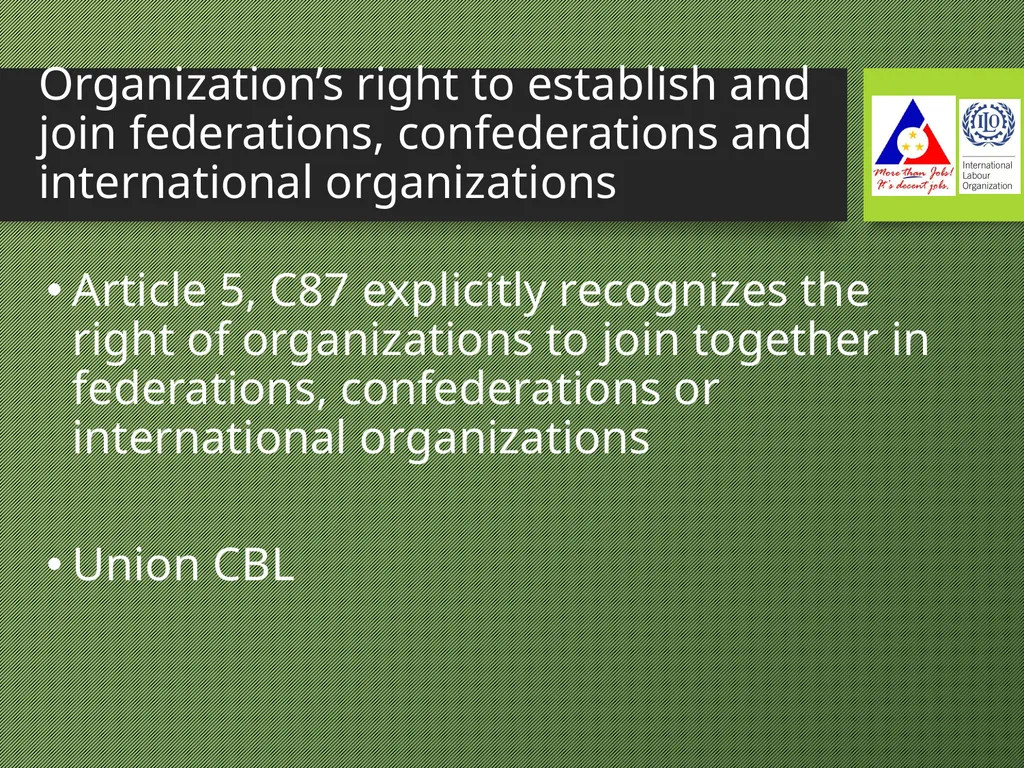 Freedom of Association Standards and Principles - slide 32 of 68