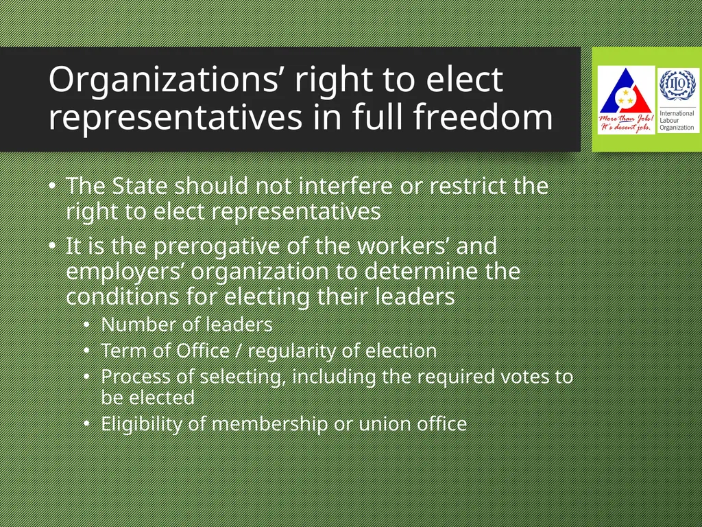 Freedom of Association Standards and Principles - slide 23 of 68