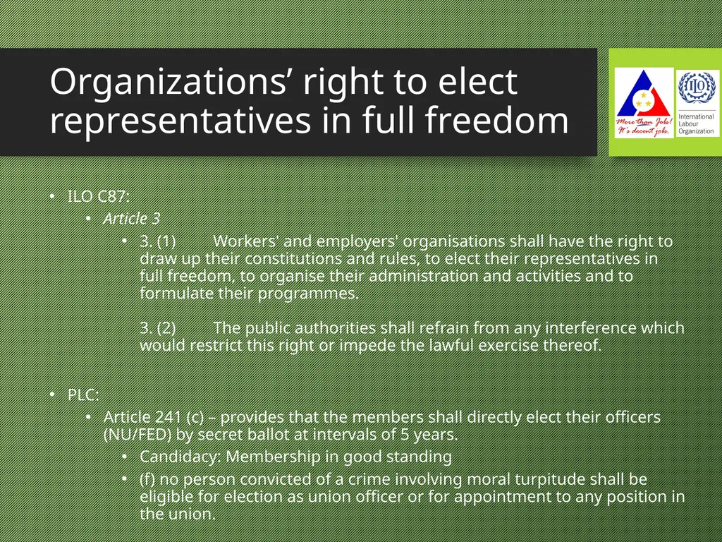 Freedom of Association Standards and Principles - slide 24 of 68