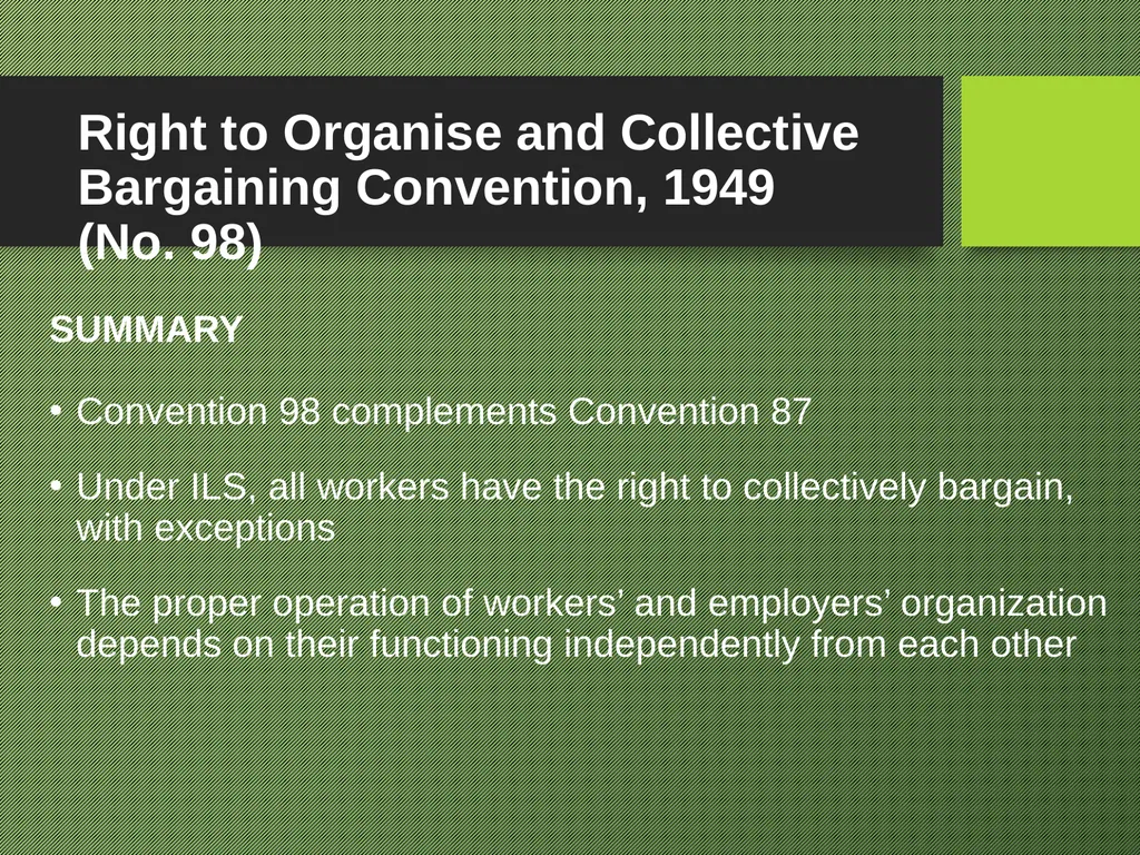 Freedom of Association Standards and Principles - slide 66 of 68