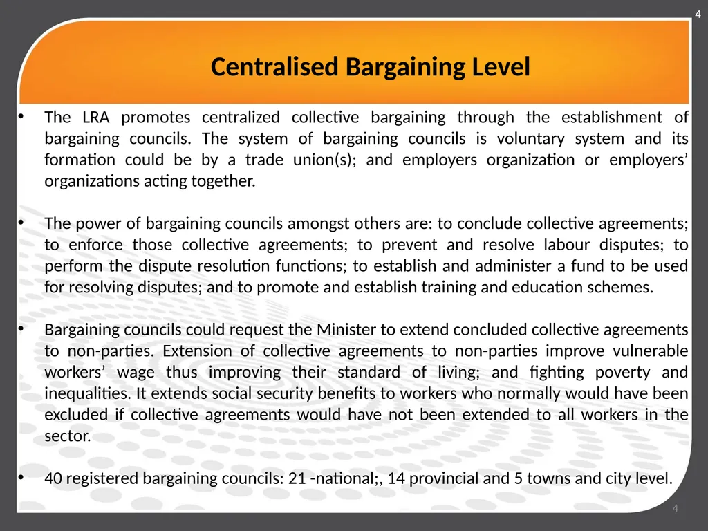 DEPARTMENT OF EMPLOYMENT AND LABOUR PORTFOLIO - slide 4 of 17