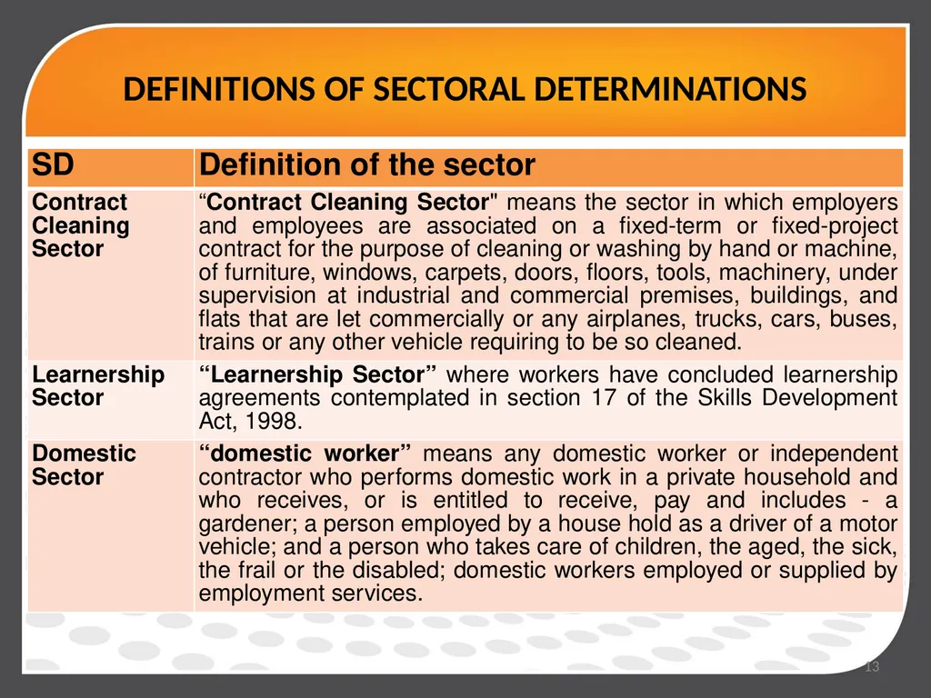 DEPARTMENT OF EMPLOYMENT AND LABOUR PORTFOLIO - slide 13 of 17