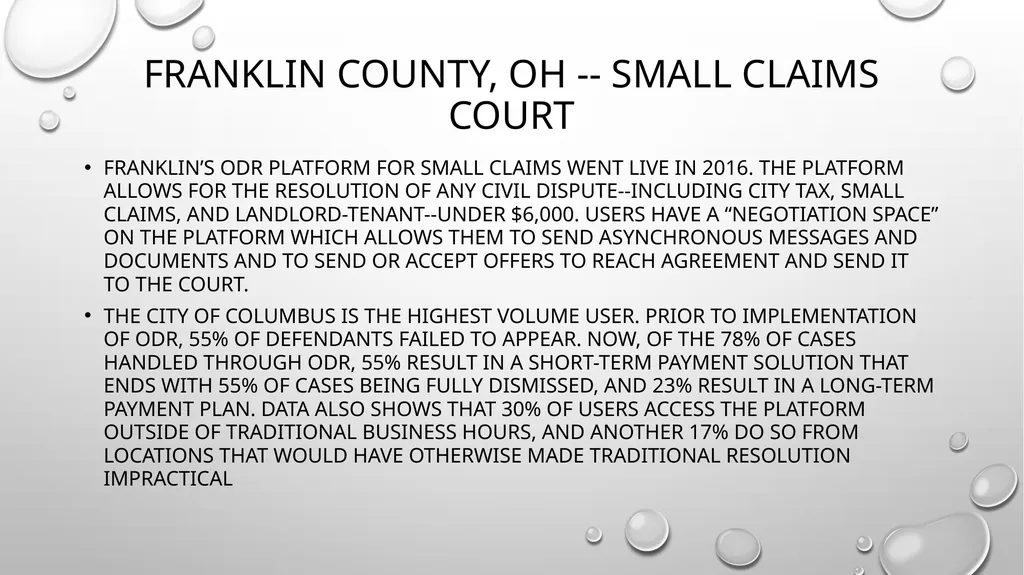 ODR in the Courts Logical next step? This work by - slide 19 of 31