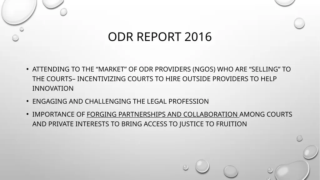 ODR in the Courts Logical next step? This work by - slide 6 of 31