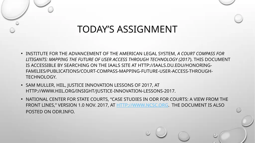 ODR in the Courts Logical next step? This work by - slide 3 of 31