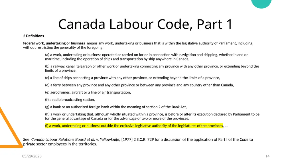 Yukon Workplace Law William Clements Koskie Glavin - slide 14 of 28