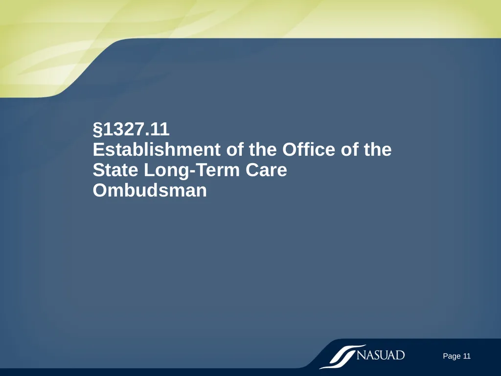 State Long-Term Care Ombudsman Program (LTCOP) - slide 11 of 44