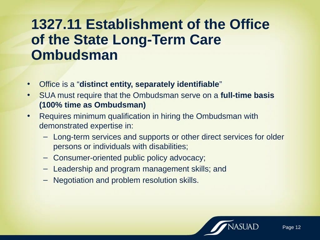 State Long-Term Care Ombudsman Program (LTCOP) - slide 12 of 44