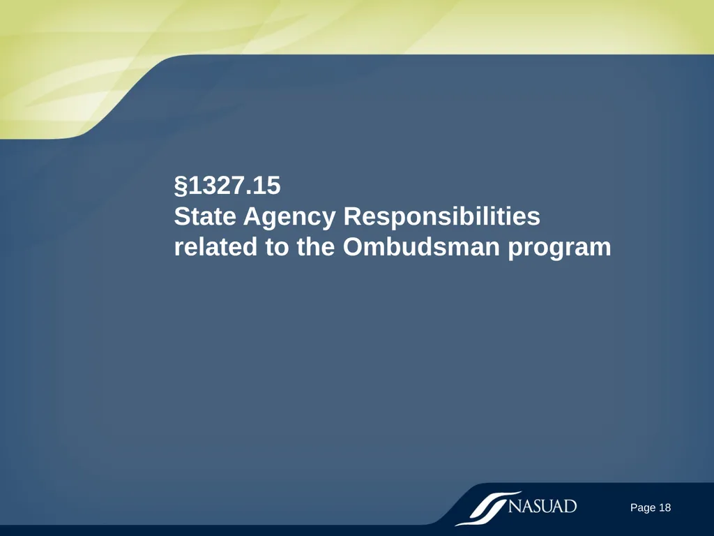 State Long-Term Care Ombudsman Program (LTCOP) - slide 18 of 44