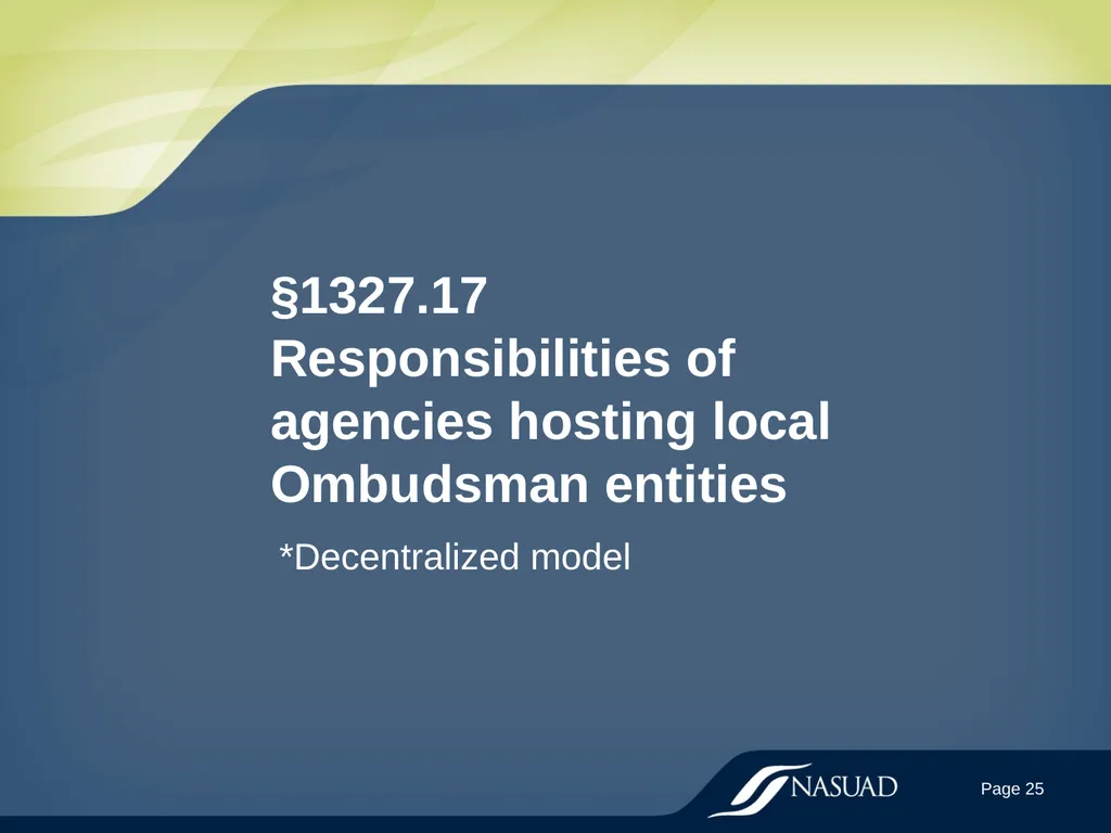 State Long-Term Care Ombudsman Program (LTCOP) - slide 25 of 44