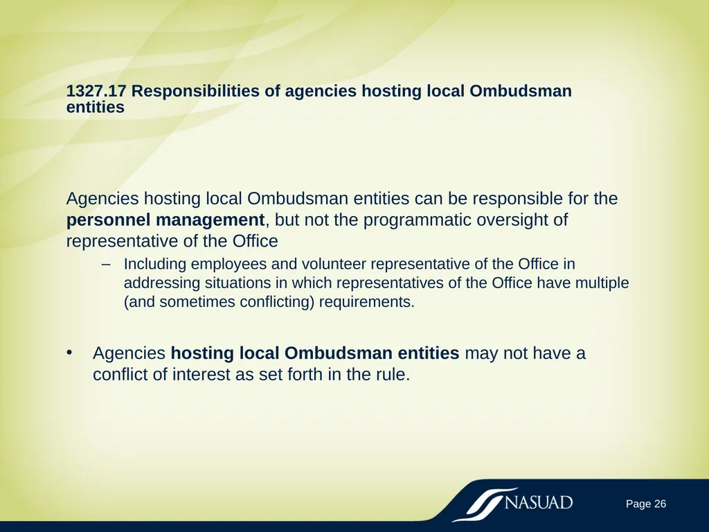 State Long-Term Care Ombudsman Program (LTCOP) - slide 26 of 44