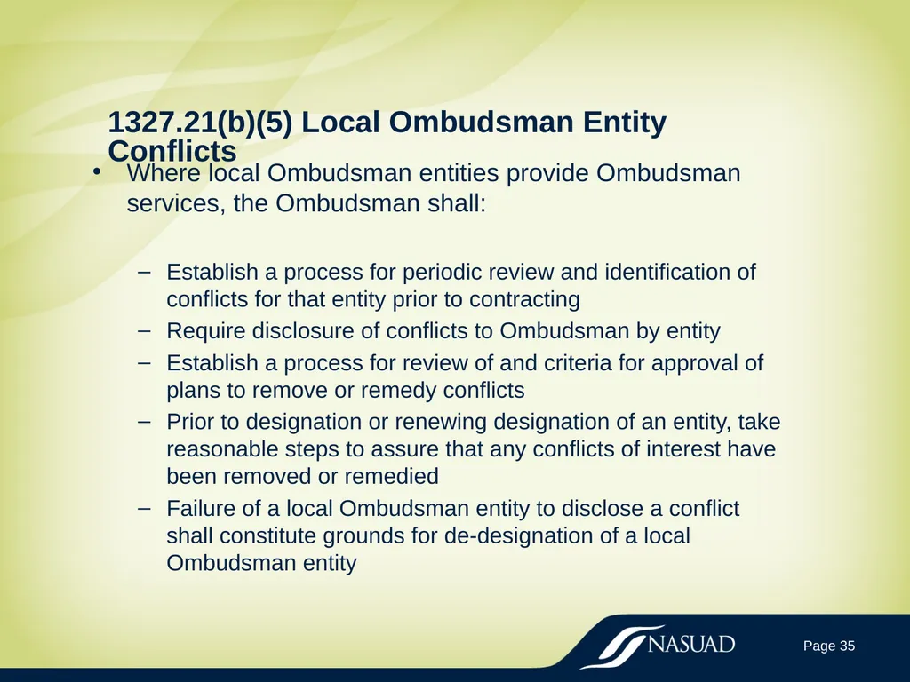 State Long-Term Care Ombudsman Program (LTCOP) - slide 35 of 44