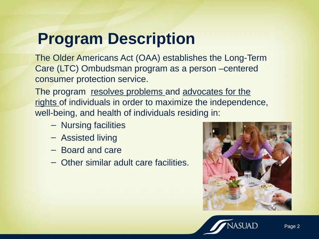 State Long-Term Care Ombudsman Program (LTCOP) - slide 2 of 44