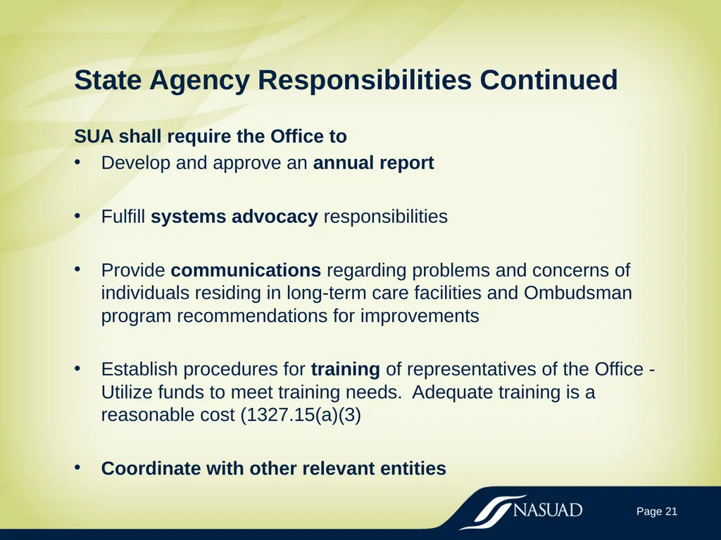 State Long-Term Care Ombudsman Program (LTCOP) - slide 21 of 44