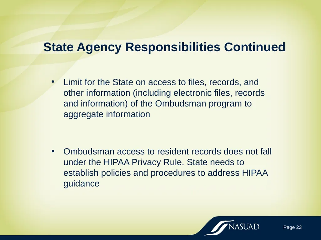 State Long-Term Care Ombudsman Program (LTCOP) - slide 23 of 44