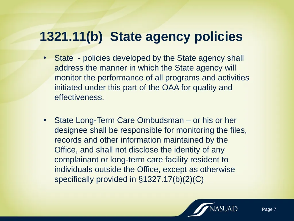 State Long-Term Care Ombudsman Program (LTCOP) - slide 7 of 44
