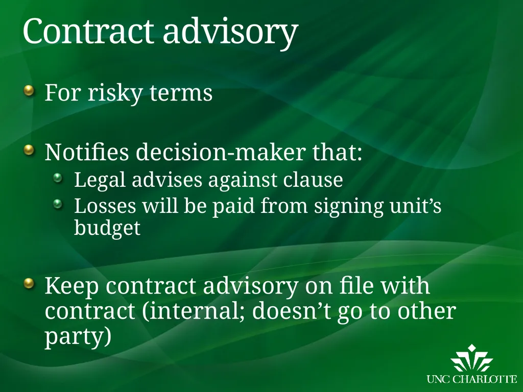 Contracts Training January 29, 2020 Brad Trahan - slide 16 of 21
