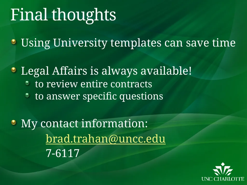 Contracts Training January 29, 2020 Brad Trahan - slide 20 of 21