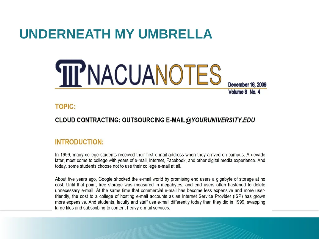 A Conversation with Campus Counsel on Current - slide 27 of 30