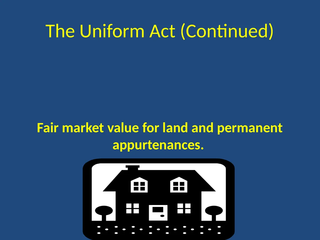 The U.S. Uniform Relocation Assistance and Real - slide 12 of 21