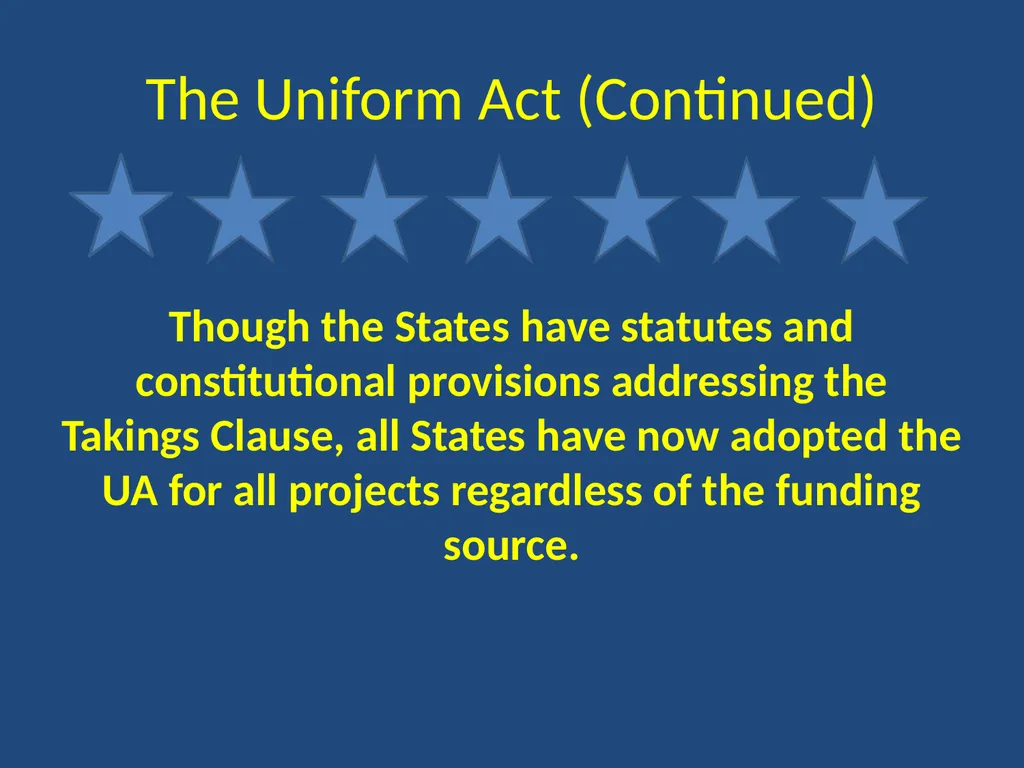 The U.S. Uniform Relocation Assistance and Real - slide 8 of 21