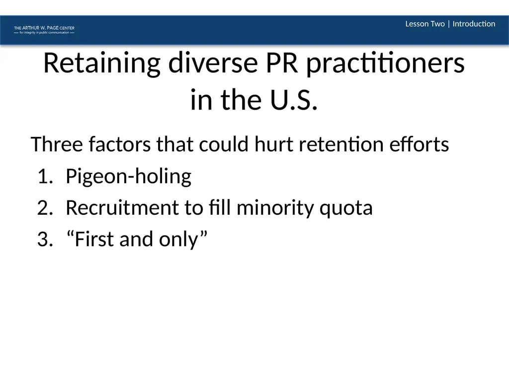 Exploring PR Diversity in Demographics, Academia, - slide 10 of 14