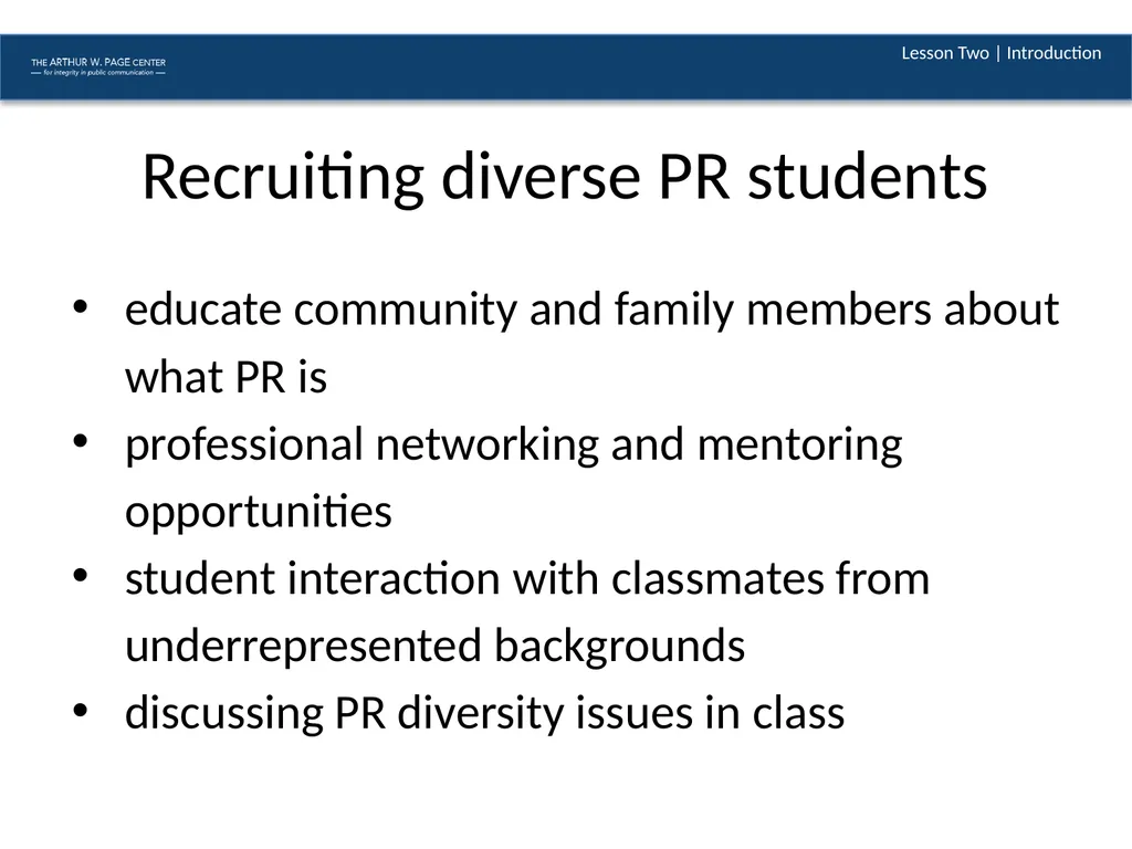 Exploring PR Diversity in Demographics, Academia, - slide 8 of 14
