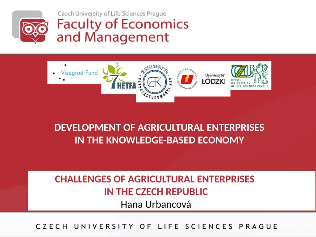 Challenges of Agricultural Enterprises in the