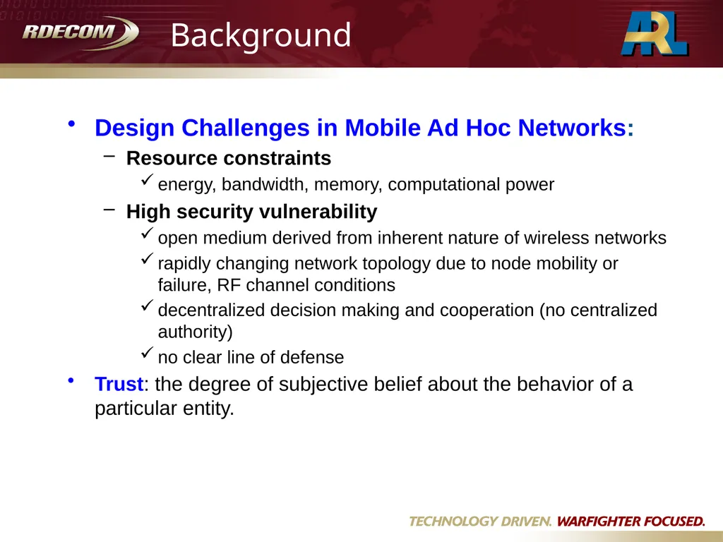 Jin-Hee Cho & Ananthram Swami , Army Research - slide 3 of 17