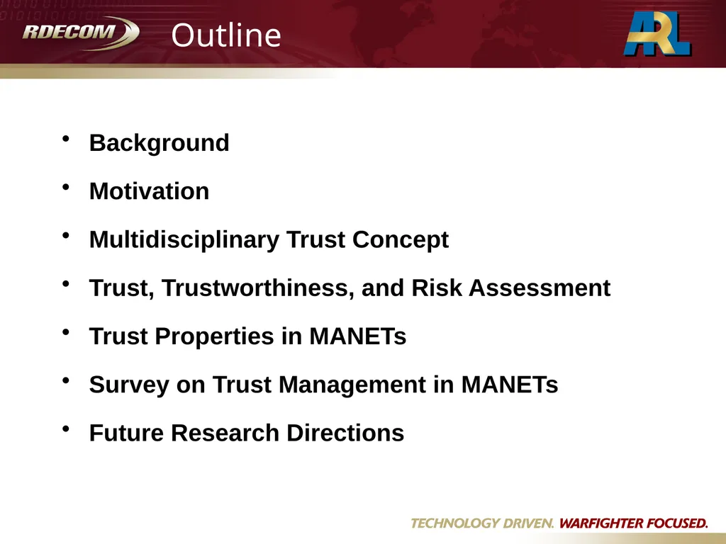 Jin-Hee Cho & Ananthram Swami , Army Research - slide 2 of 17