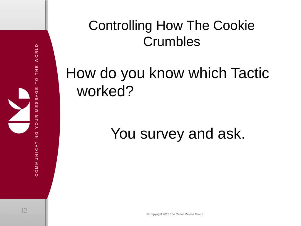 The Carter Malone Group, LLC Controlling How the - slide 12 of 12