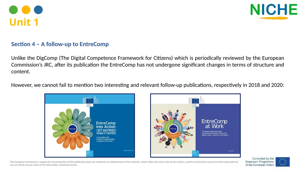 The EntreComp Framework for Intangible Heritage - slide 10 of 39