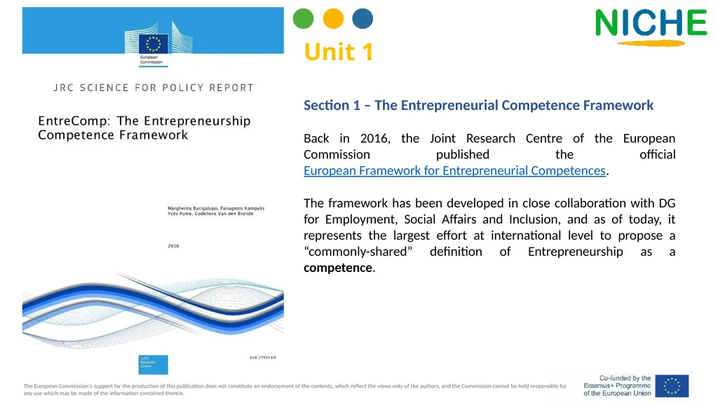 The EntreComp Framework for Intangible Heritage - slide 4 of 39